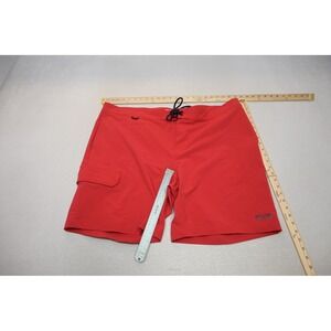 Duluth Trading Co Board Shorts Mens 46 Red Cargo Pocket Stretch Excellent